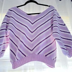 Vintage V-Neck Knit Sweater S/M